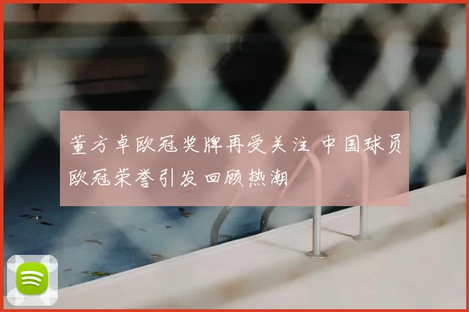 董方卓欧冠奖牌再受关注 中国球员欧冠荣誉引发回顾热潮